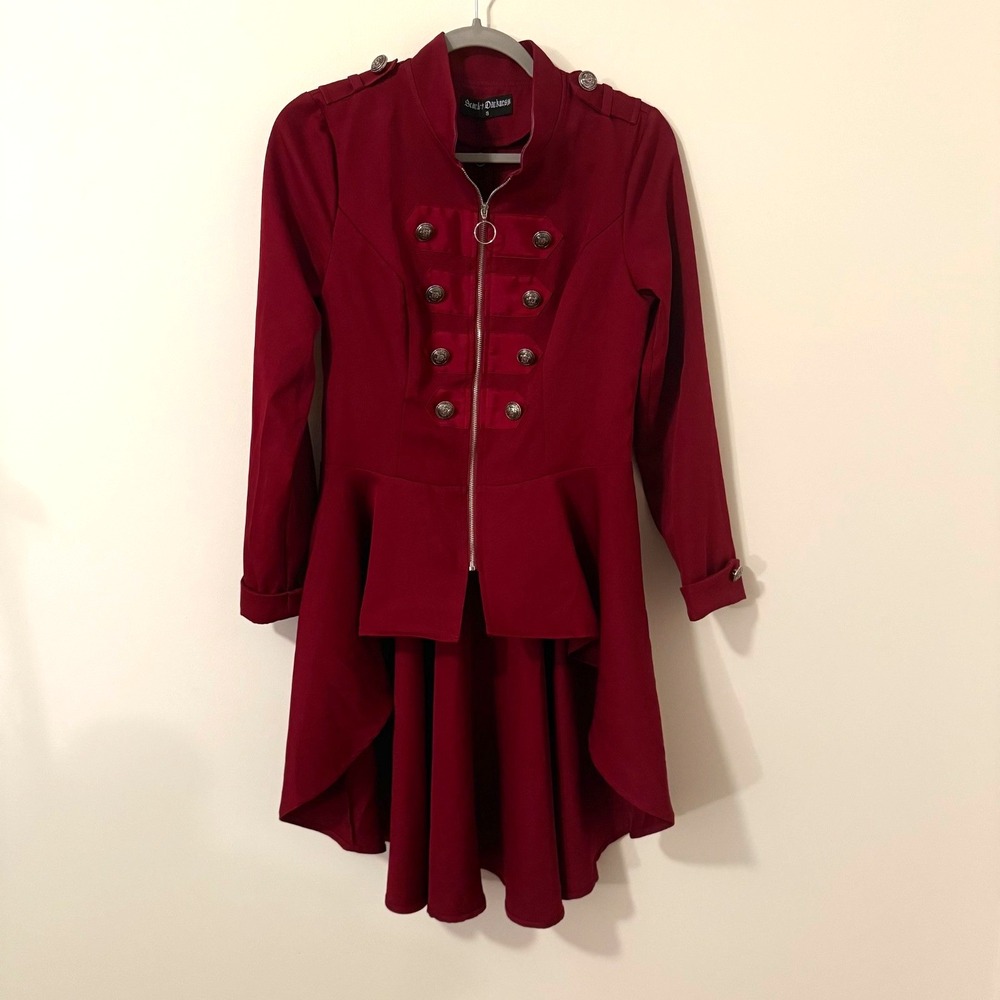 Scarlet Darkness Women's S Gothic Victorian Steampunk Military Costume Jacket